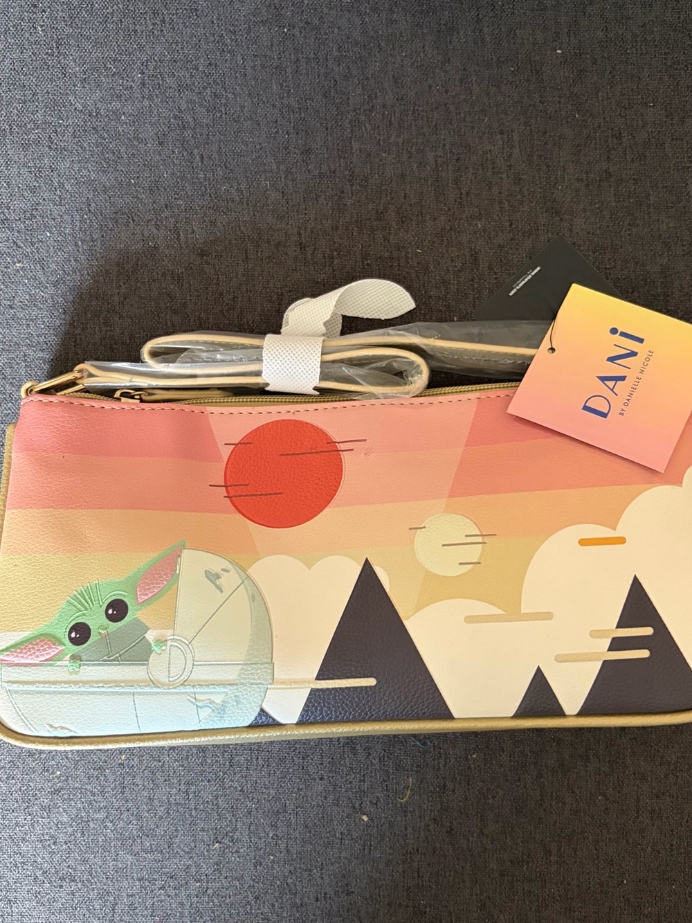 Loungefly Pink Gradient Crossbody Bag with Baby Alien Scene